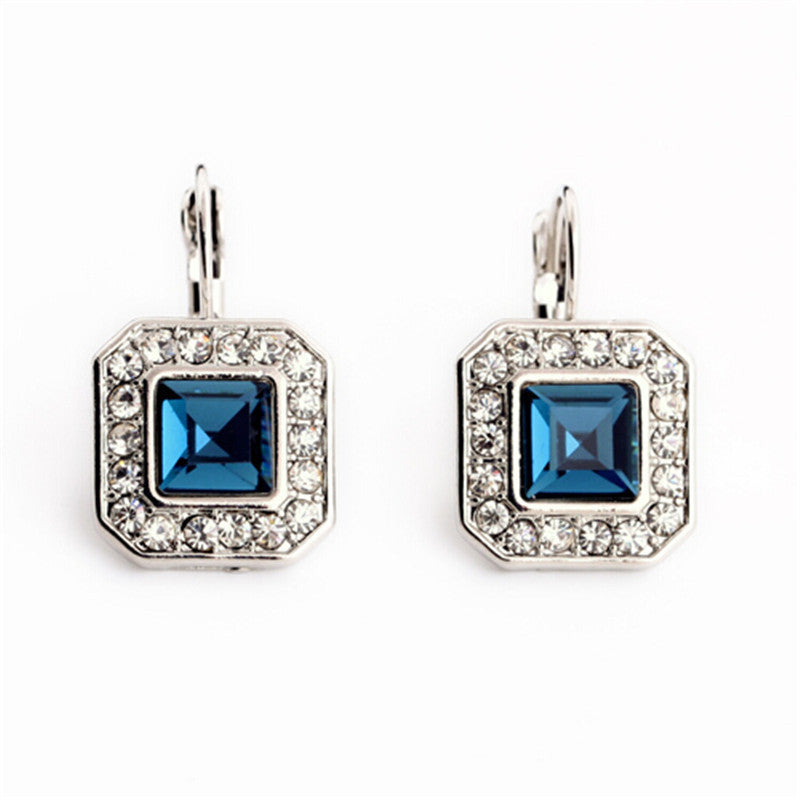 New Blue Geometric Rhinestone