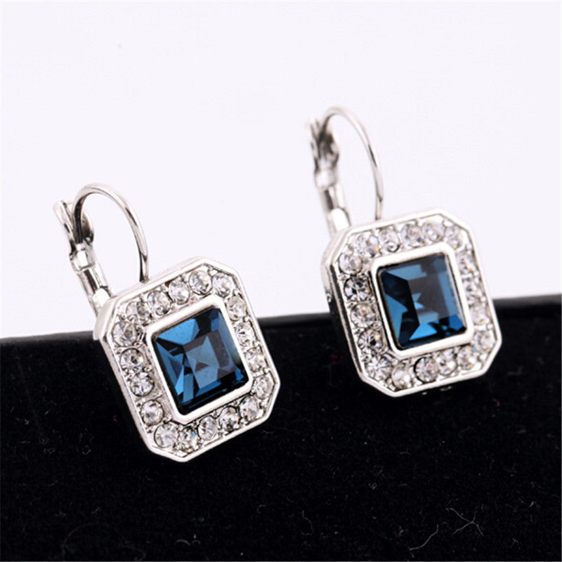 New Blue Geometric Rhinestone