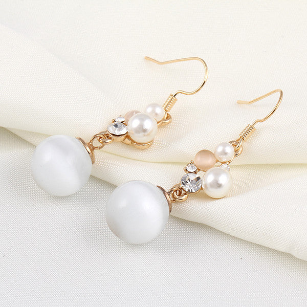 17KM Charm Opal Long Earrings
