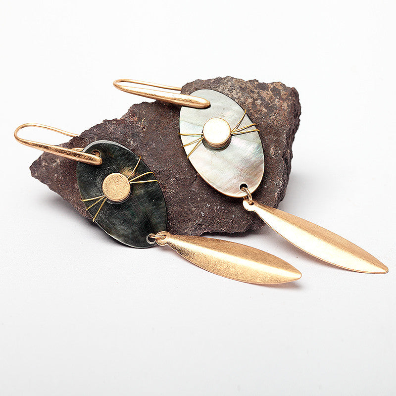 Natural Shell Drop Earrings