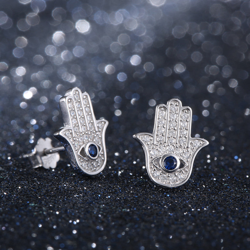 Sterling Silver Blue Evil Eye