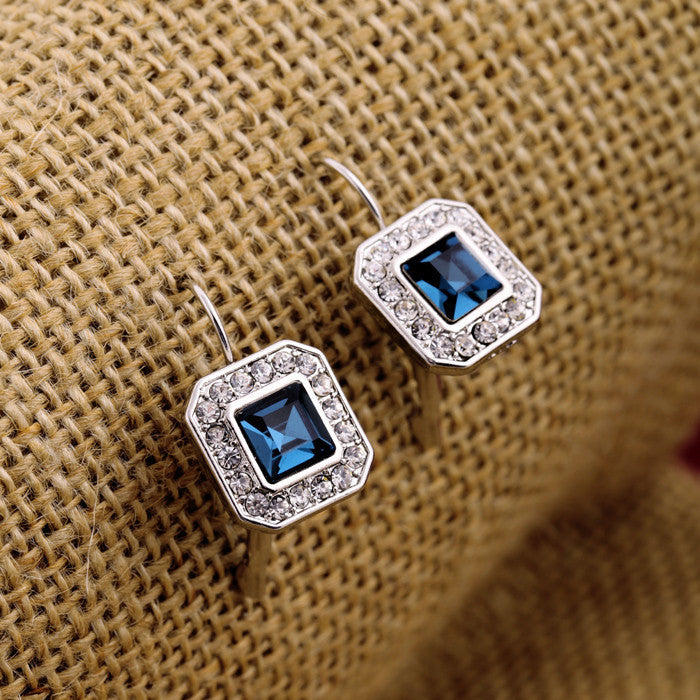 New Blue Geometric Rhinestone