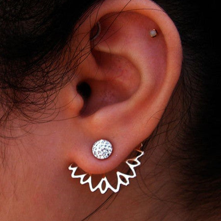 Hollow Out Leaf Stud Earrings