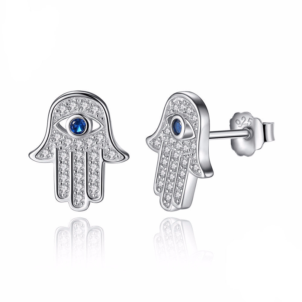 Sterling Silver Blue Evil Eye