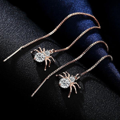 Spider Shaped Drop Earrings