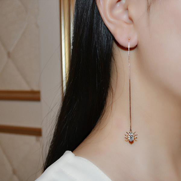 Spider Shaped Drop Earrings