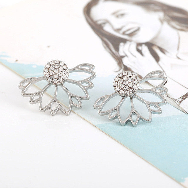 Hollow Out Leaf Stud Earrings