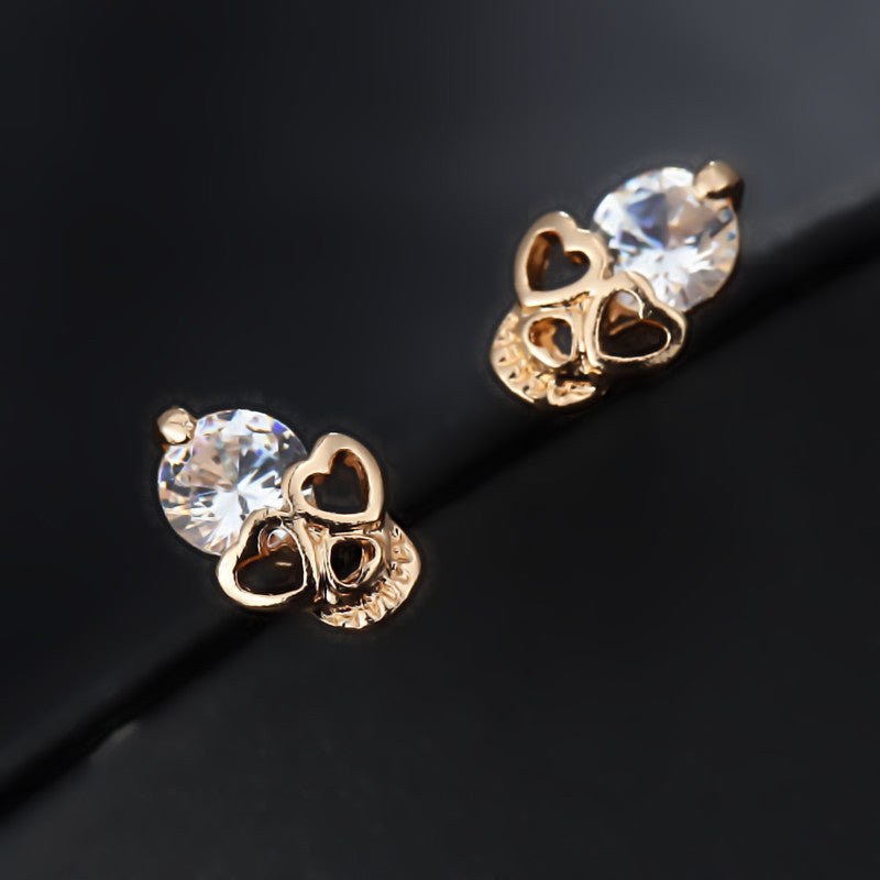 Cubic Zirconia Rhinestone Crystal Skull