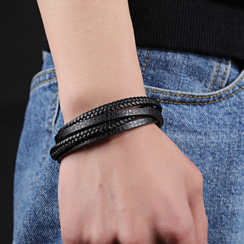 Man Cowhide Bracelet