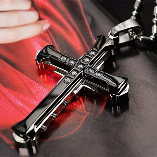 Fashion Crystal Cross Necklace