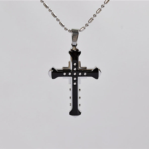 Fashion Crystal Cross Necklace