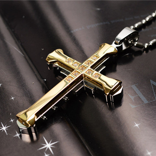 Fashion Crystal Cross Necklace
