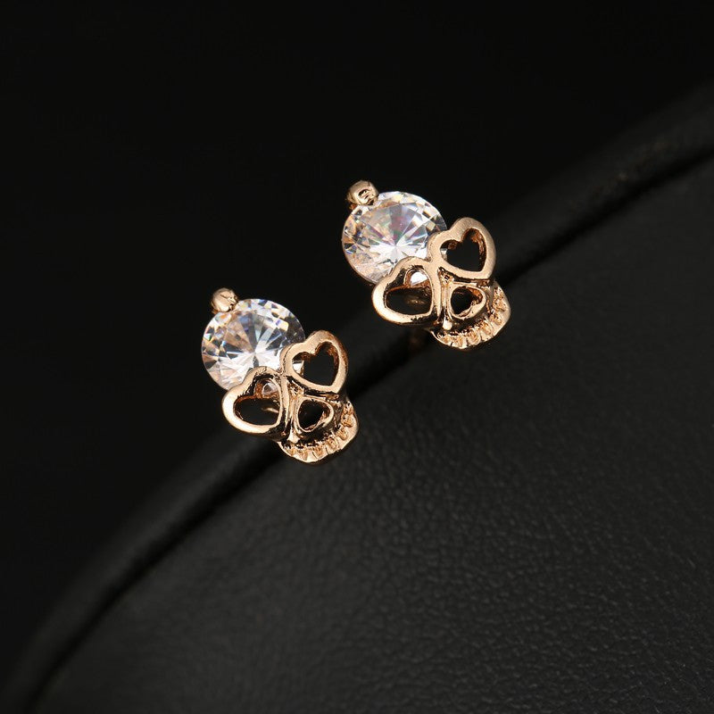 Cubic Zirconia Rhinestone Crystal Skull