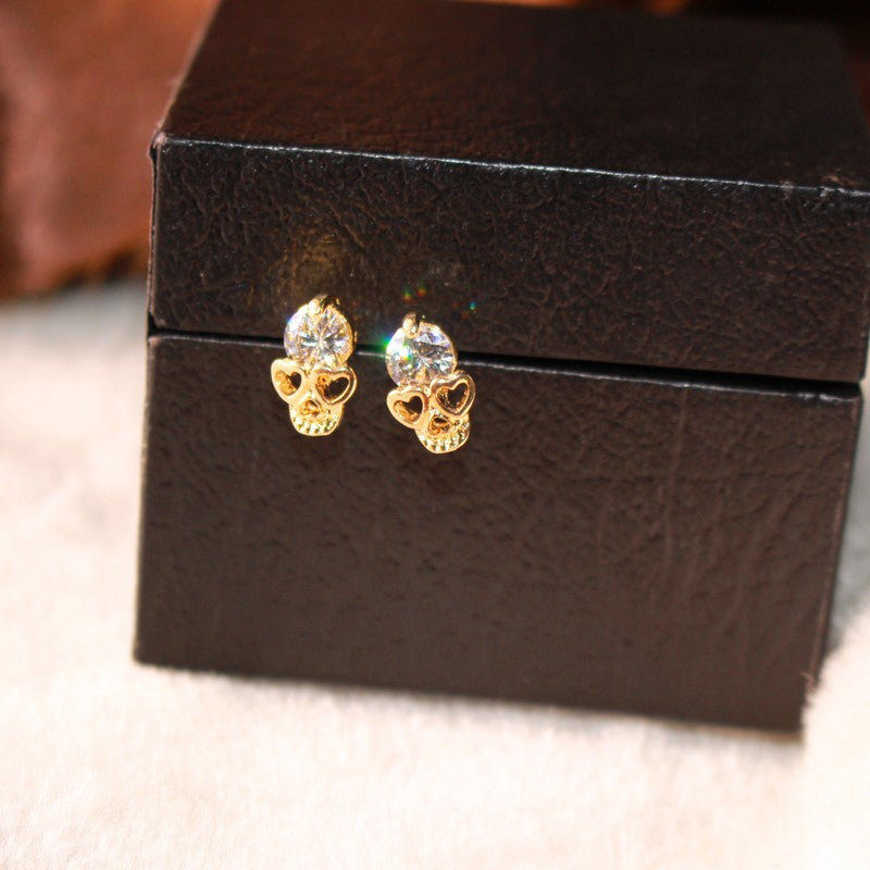 Cubic Zirconia Rhinestone Crystal Skull