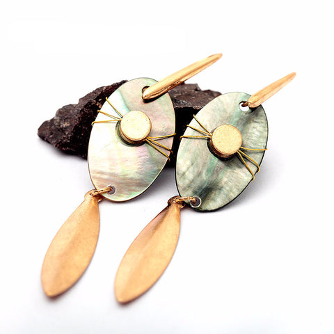 Natural Shell Drop Earrings