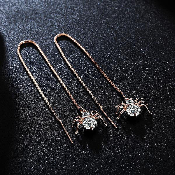 Spider Shaped Drop Earrings