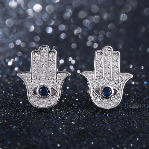 Sterling Silver Blue Evil Eye